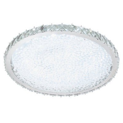 B&Q -  40Cm Dia Chrome Round Led Ceiling Light Crystal Acrylic Remote Dimmable