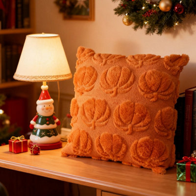 Darphe Orange Autumn Halloween Decorative Soft Pumpkin Throw Pillow 45Cm W X 45Cm D from B&Q
