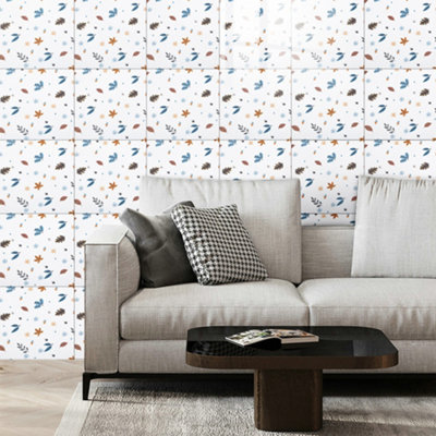 Darphe 10 Pieces Self Adhesive Marble Wallpapers from B&Q