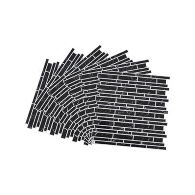 Darphe 10 Pieces Self Adhesive Wall Tile Stickers With Marble Effect from B&Q