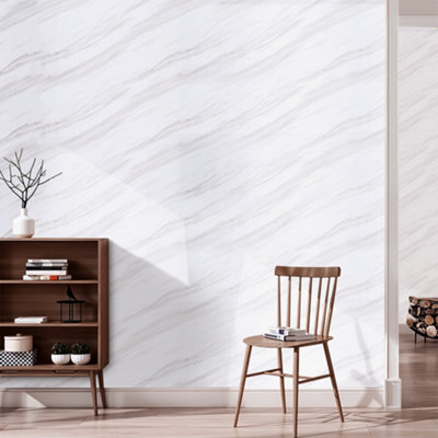 Darphe Self Adhesive Marble Effect Pvc Wallpaper Roll Wall Sticker 0.6 Meters Wide By 10 Meters Long from B&Q