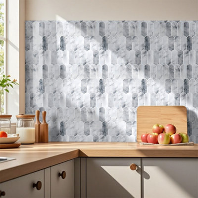 Darphe 10 Pieces Pet And Pu Peel And Stick 3D Brick Effect Wall Tile Stickers 30.5 Centimeters Wide By 30.5 Centimeters Deep from B&Q