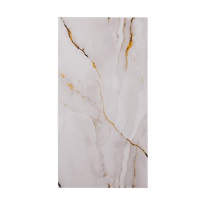 Darphe 10Pcs Peel And Stick Marble Wall Sticker 60Cm L X 30Cm W from B&Q