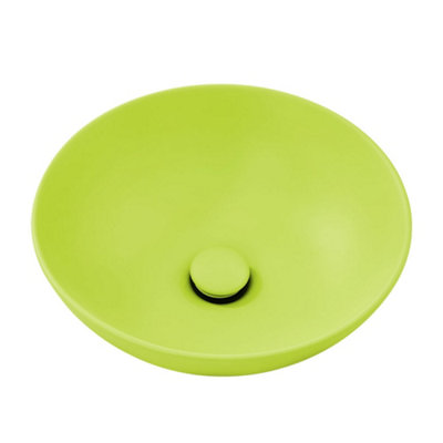 Darphe Bathroom Ceramic Countertop Washbasin With Waste SetGreen from B&Q