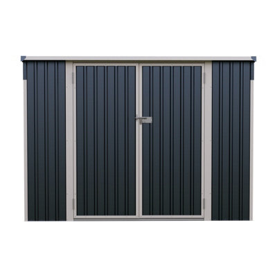 Living And Home 8X4 Ft Metal Shed Pent Roof Garden Tool Storage Shed With Combination Padlock from B&Q