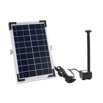 Living And Home 5W Solar Fountain Pump Solar Panel Powered Water Feature Pump from B&Q