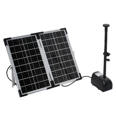 Breeins Solar Panel Powered Water Feature Pump 20W Outdoor Solar Fountain Pump Kit from B&Q