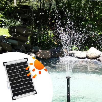Breeins Solar Panel Powered Water Feature Pump 10W Solar Fountain Pump from B&Q