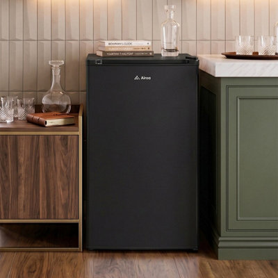 Living And Home Black 83L Freestanding Refrigerator, Single Door, With Freezer Compartment