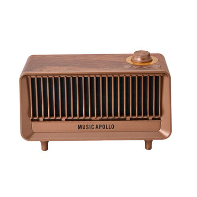 Living And Home Retro Wood-Look Tabletop Bluetooth Speaker Wireless Radio
