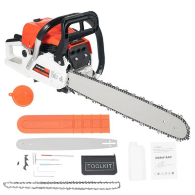 Zhdpyhdd 52 Cc 20 Petrol Chainsaw 2-Stroke Heavy-Duty Easy-Start Gas With Auto OilingChain Brake For Tree FellingFirewood from B&Q