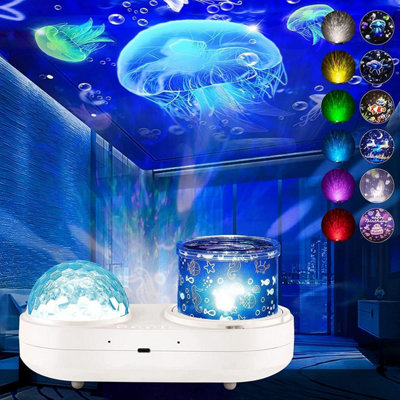 Onxe Ocean Projector Night Light360 Rotating Kids With 7 Films And Timer Sensory LightsBedroom Ceiling Gifts For Children from B&Q