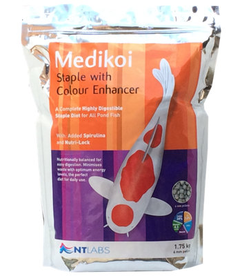 Nt Labs Medikoi Staple + Colour 6mm Pellet Garden Fish Food Pond Koi from B&Q