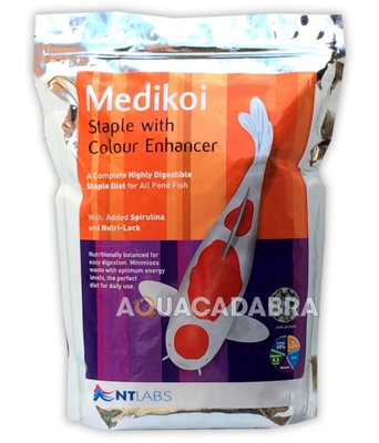 Nt Labs Medikoi Staple + Colour 6mm Pellet Garden Fish Food Pond Koi from B&Q