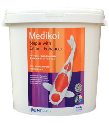 Nt Labs Medikoi Staple + Colour 3mm Pellet Garden Fish Food Pond Koi from B&Q