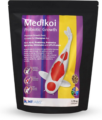Nt Labs Medikoi Probiotic Growth Pellet Food Garden Koi Fish Pond 6mm 1.75Kg from B&Q