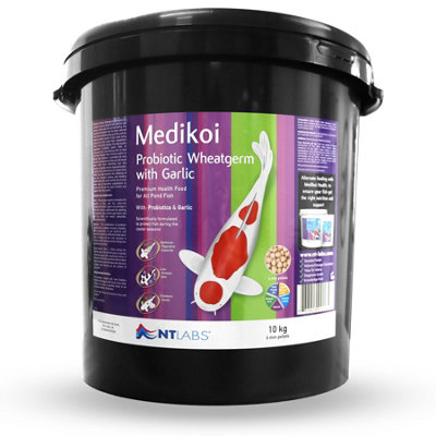 Nt Labs Medikoi Probiotic Wheatgerm Pond Food Winter Koi Goldfish Feed Autumn 6mm 10Kg from B&Q