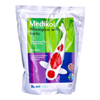 Nt Labs Medikoi Wheatgerm Garlic Pellet Fish Food Pond Koi Sturgeon 6mm 1.75Kg from B&Q