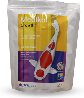 B&Q -  Medikoi Growth 6mm Pellet Koi Fish Food Garden Pond 1.75Kg