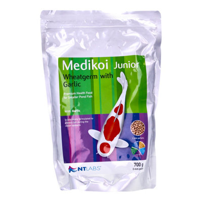 Nt Labs Medikoi Wheatgerm Garlic Pellet Fish Food Pond Koi Sturgeon 3mm 700G from B&Q
