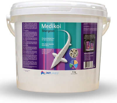 Nt Labs Medikoi Sturgeon & Sterlet Food  Pellet Food 4.5mm 5Kg from B&Q