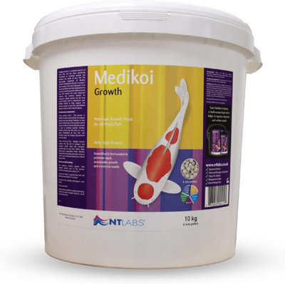 Nt Labs Medikoi Growth 6mm Pellet Koi Fish Food Garden Pond 10Kg from B&Q