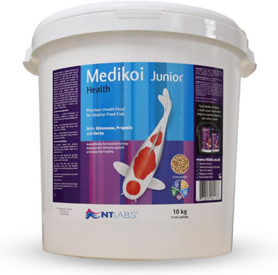 Nt Labs Medikoi Health 3mm Pellet Pond Fish Food Immune Support Pellets 10Kg from B&Q