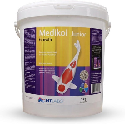 Nt Labs Medikoi Growth 4mm Pellet Koi Fish Food Garden Pond 5Kg from B&Q