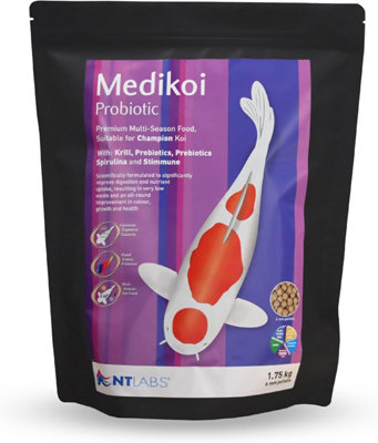 Nt Labs Medi-Koi Probiotic Multi-Season Garden Pond Pellet Koi Fish Food 6mm 1.75Kg from B&Q