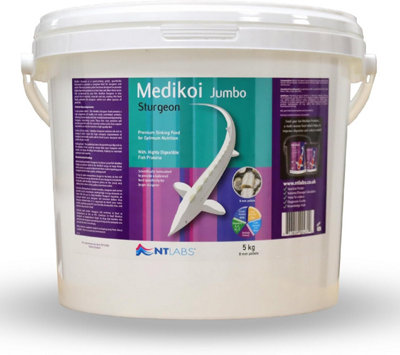 Nt Labs Medikoi Sturgeon & Sterlet Food Jumbo Pellet Food 8mm 5Kg from B&Q