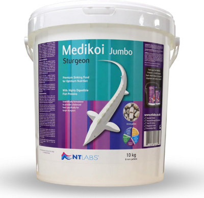 Nt Labs Medikoi Sturgeon & Sterlet Food Jumbo Pellet Food 8mm 10Kg from B&Q