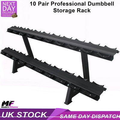  - Dumbbell Storage Rack 2 Tier Holds 10 Pairs