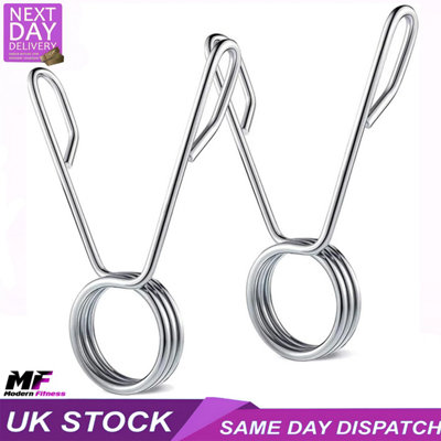 Barbell Clamps Pair In Silver Quick Release Collars For Olympic Weight Bars from B&Q
