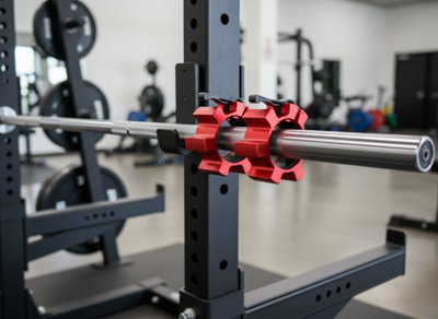 Modern Fitness Red Olympic Barbell ClampsPair Of 50mm Quick Release Weight CollarsAluminium from B&Q