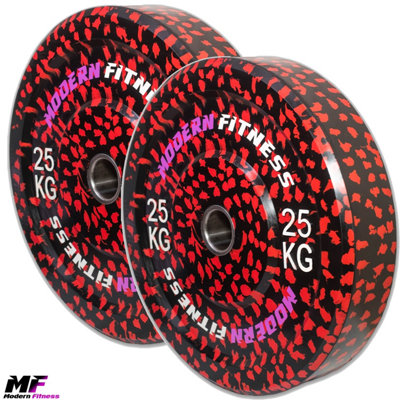 Modern Fitness 25Kg Olympic Camo Bumper PlateSingle 50mm Rubber Weight For Strength Training from B&Q