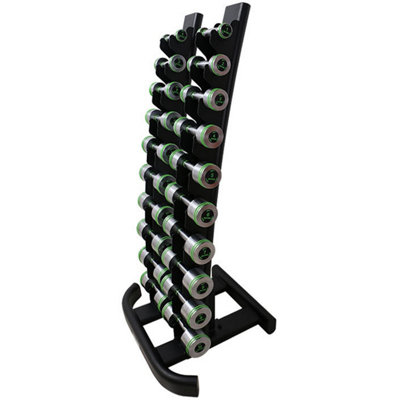  - Steel Dumbbell Rack Holds 10 Pairs Gym Storage