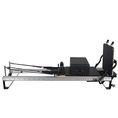 B&Q -  Pilates Reformer Fixed Frame Machine Aluminium