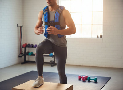  - Modern Fitness 8Kg Weighted VestBlueAdjustable Heavy Duty Training Vest For Hiit & Running