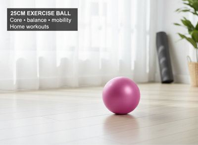 Modern Fitness 25Cm Pilates BallPink Anti-Burst Exercise Ball For Core & Balance from B&Q