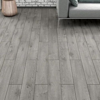 B&Q -  8mm Grey Laminate Flooring 1.83M2