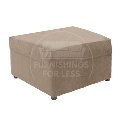Furnishings For Less UK Fern Beige Chenille Fabric Beige Footstool Sofa Accessory from B&Q