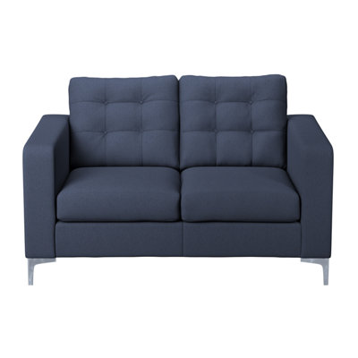 Furnishings For Less UK Hackney Fabric 2 Seater Sofa Sapphire Blue Formal from B&Q