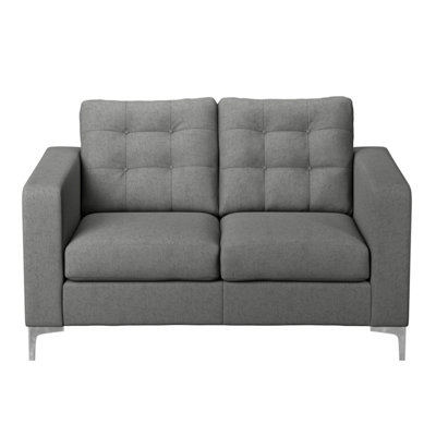 Furnishings For Less UK Smart Hackney Fabric 2 Seater Sofa Pewter  Formal from B&Q