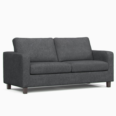 Furnishings For Less UK York Grey Turin Fabric  Boxed Arm 3 Seater Sofa from B&Q
