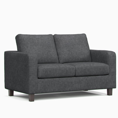 Furnishings For Less UK York Grey Turin Fabric Boxed Arm 2 Seater Sofa from B&Q