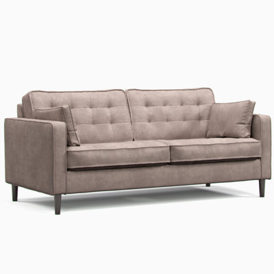Furnishings For Less UK Eden Pewter Chenille Fabric Boxed Arm 3 Seater Sofa from B&Q