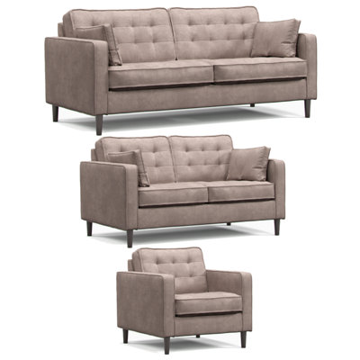 Furnishings For Less UK Eden Pewter Chenille Fabric 3 Piece Sofa Suite 3 Seater2 Seater And Armchair from B&Q