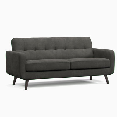 Furnishings For Less UK Kendal Fixed Back Graphite Boxed Arm 3 Seater Sofa from B&Q