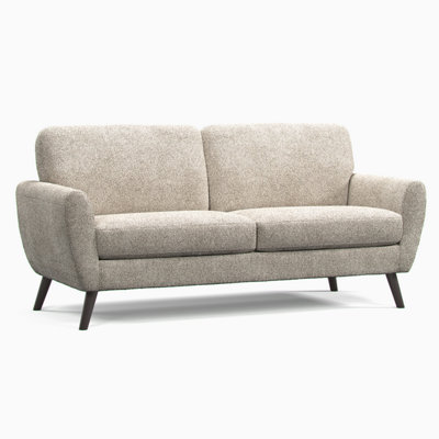 Furnishings For Less UK Matlock Boucle Linen Fabric Curved Arm 3 Seater Sofa from B&Q