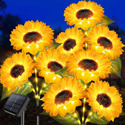 Homeleo Solar Lights Outdoor Garden WaterproofUpgraded 9-Flower Sunflower For Yard DecorDecorative Flower Ornaments Lawn from B&Q